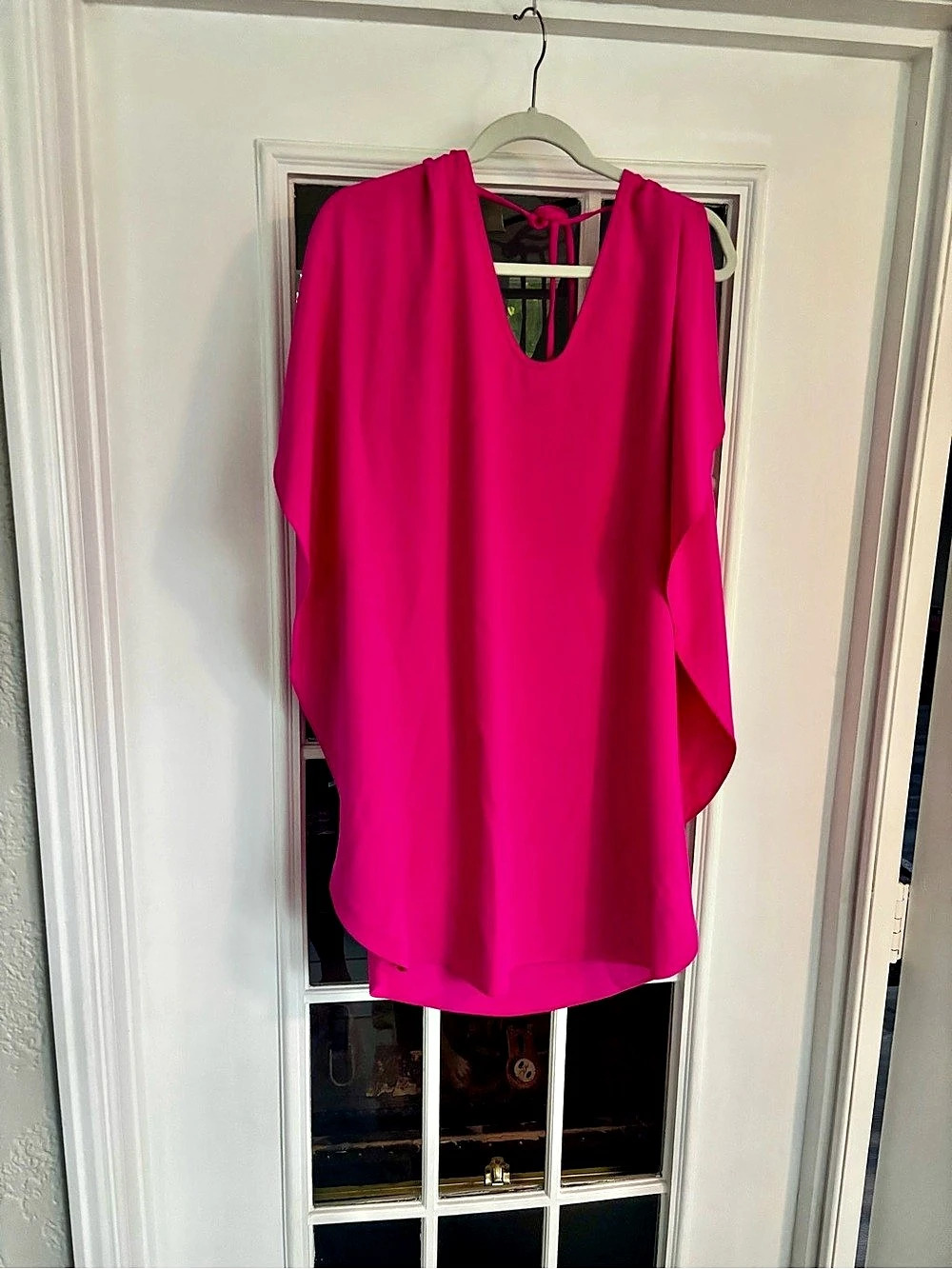 Trina Turk Madame Butterfly Cape Sleeve Shift Dress Pink XS